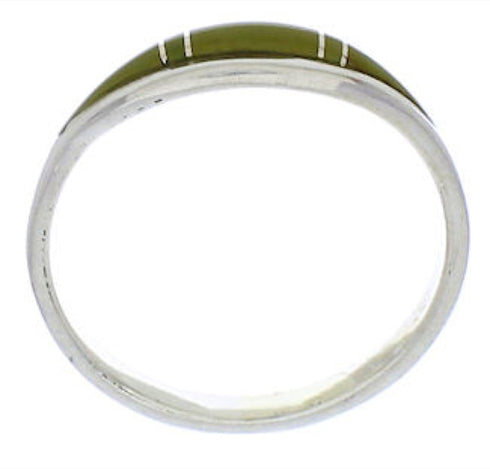 Southwestern Genuine Sterling Silver Turquoise Ring Size 8-3/4 ZX36610